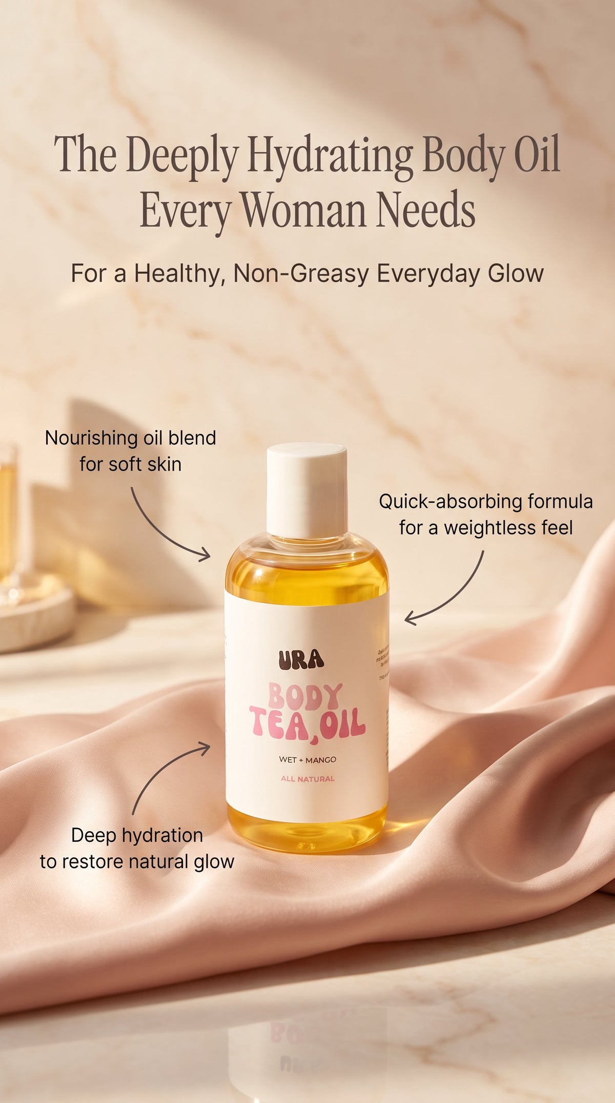 Body Tea Oil  Nourishing Moisturizing Body Oil for Women